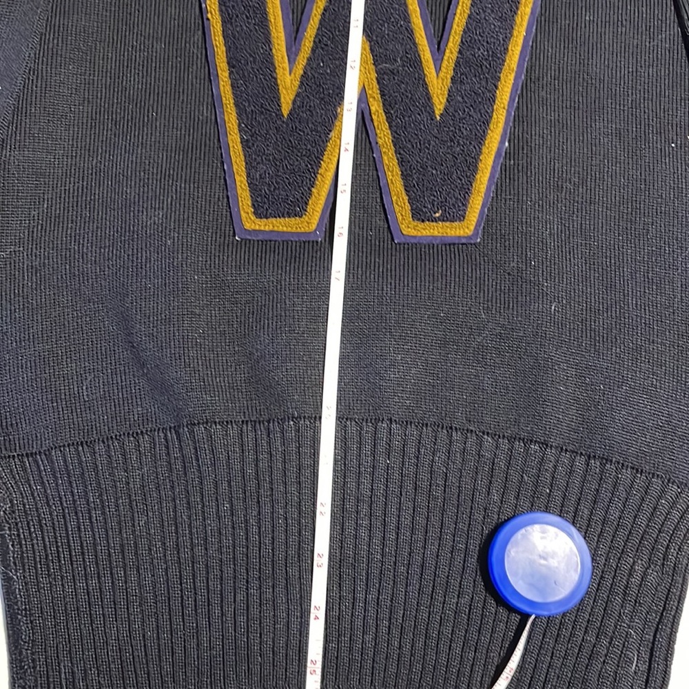 Vintage 1940s High School Letter Sweater Leather elbow patches—Sz 38 - Picture 9 of 12